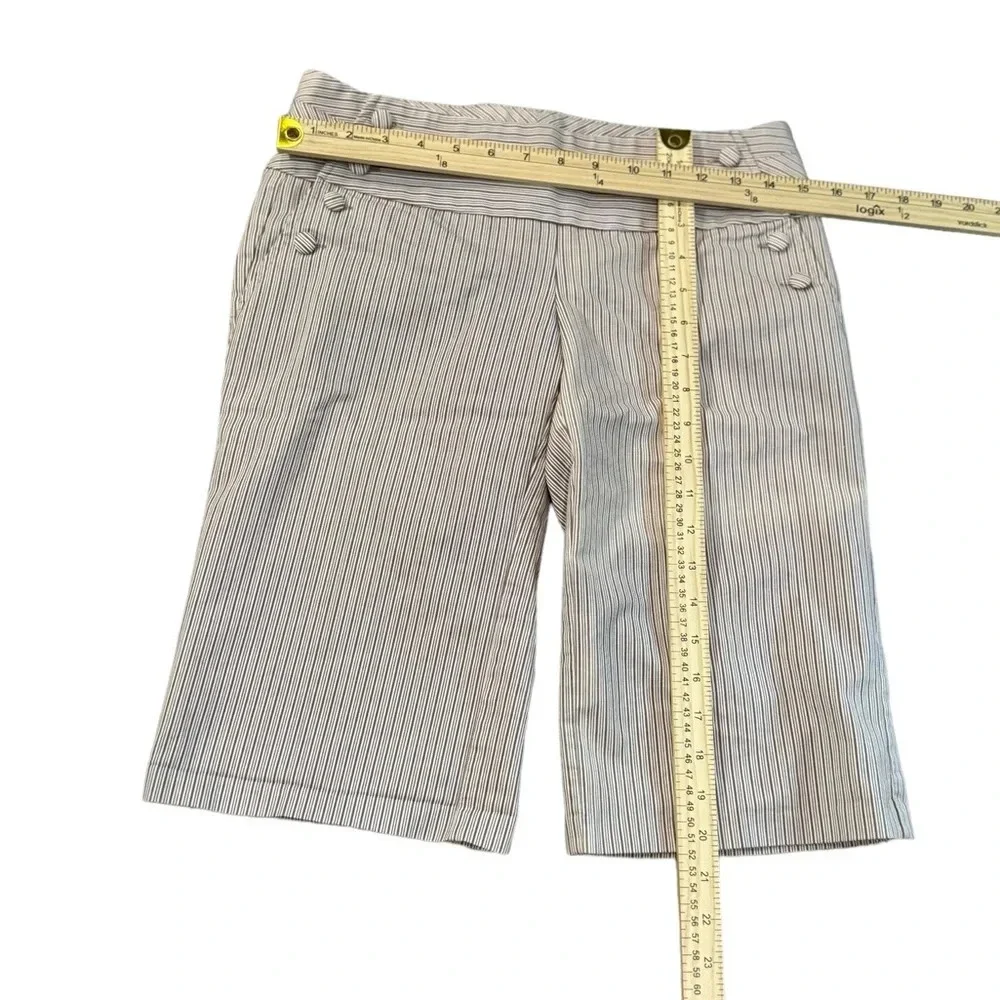 Fresh wear striped Bermuda shorts white and brown sz 3